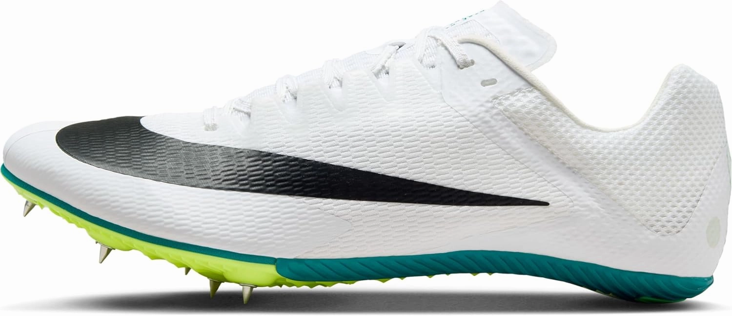 Nike Zoom Rival Track & Field Sprinting Spikes (FZ9663-102, White/Bright Spruce/Vapor Green/Black) Size 12