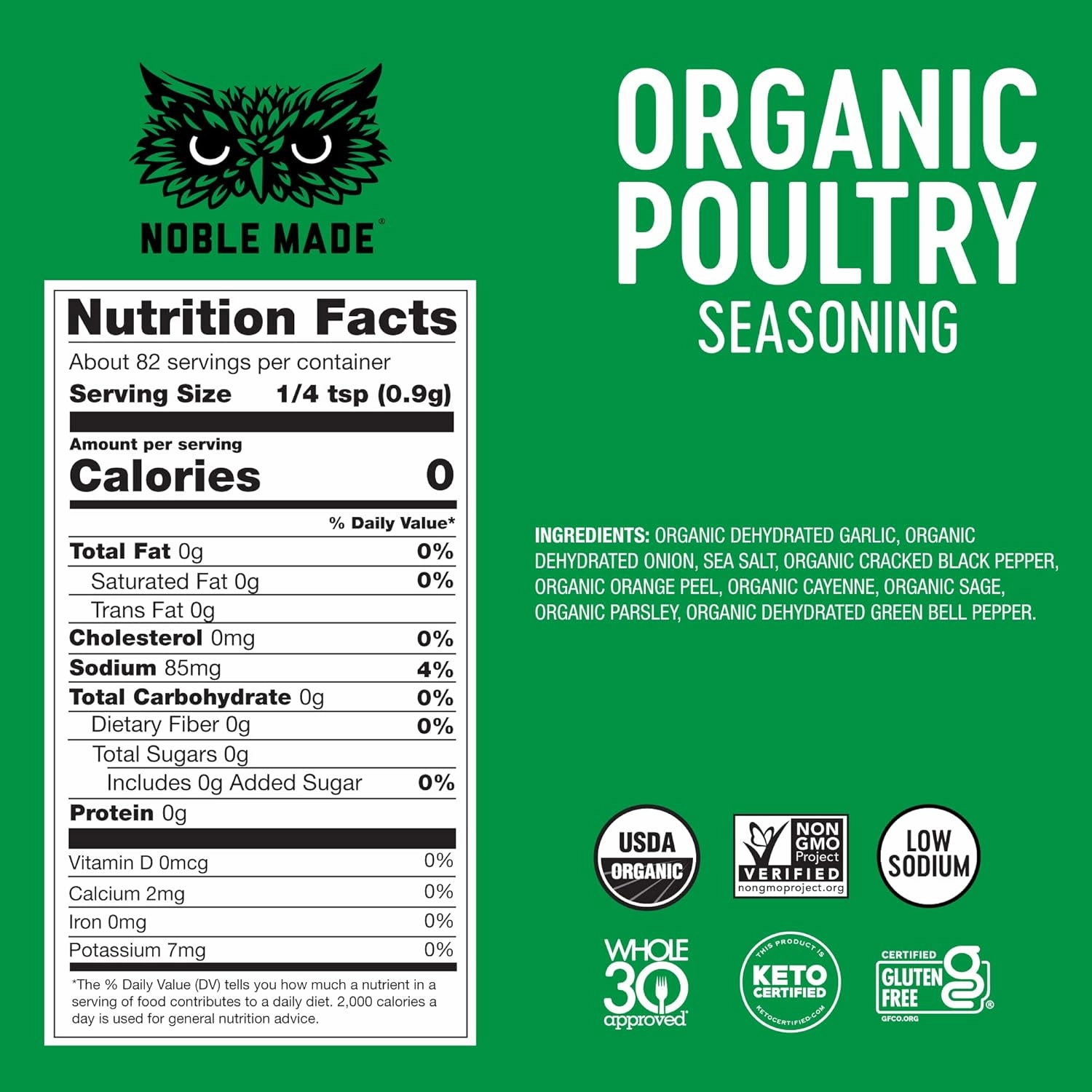 Noble Made Organic Seasoning Variety Pack, All Purpose Seasoning Gift Set, Steak, Poultry & Everything Bagel Seasoning, For Turkey, Meat, Chicken, Gluten Free, Sugar Free, Low Sodium, 4 Pack