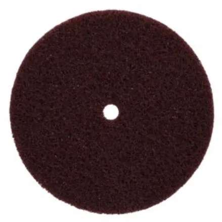 Norton Bear-Tex Disc, 6" x 1/2" Non-Woven Arbor Hole, Maroon Medium (05073)