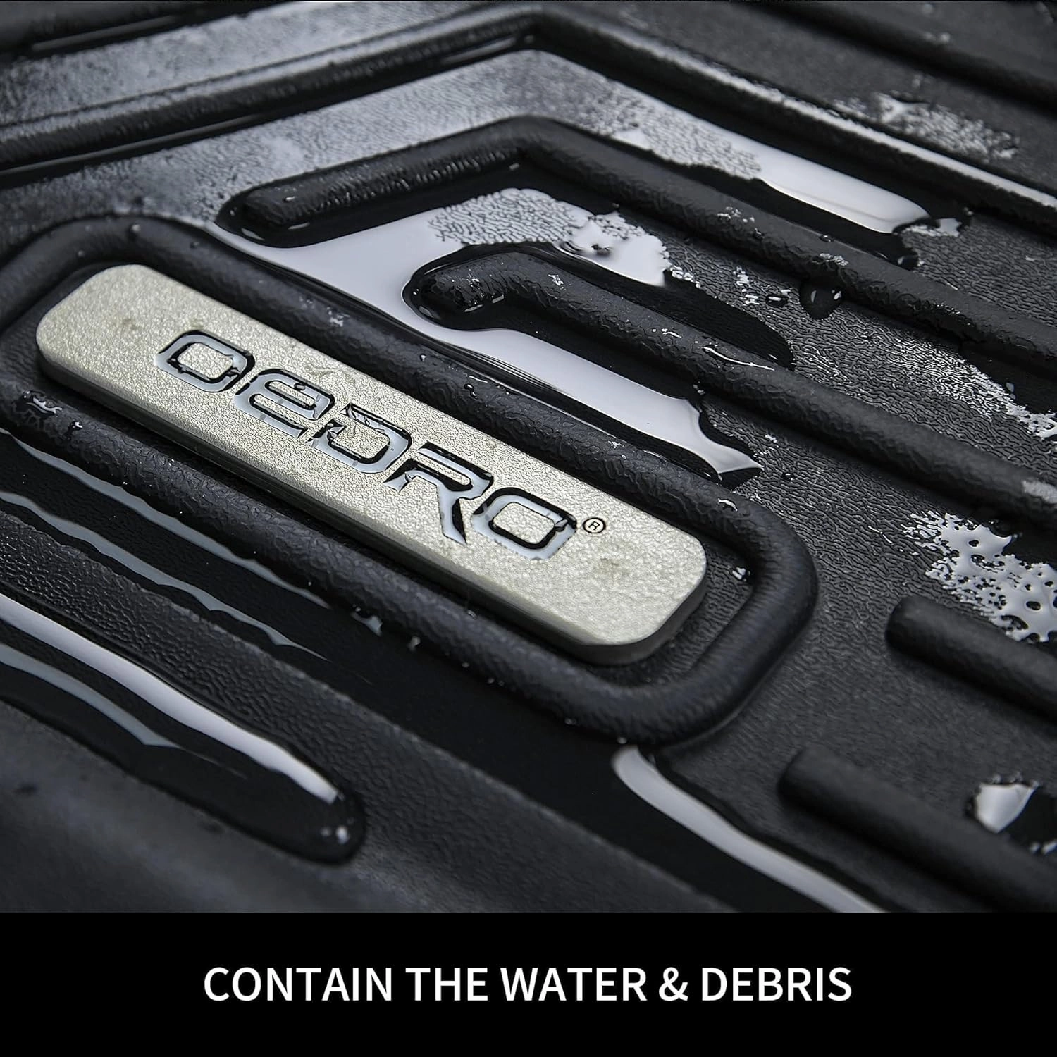 OEDRO Floor Mats Custom Fit for 2019-2024 Dodge Ram 1500 Crew Cab (New Body), with 1st Row Bucket Seats, No Rear Under-seat Storage Box, Black TPE All-Weather Includes 1st, 2nd Row Full Set Liners