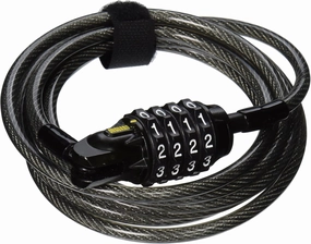 OnGuard 8062 Terrier 6mm x 7' Combination Lock Black