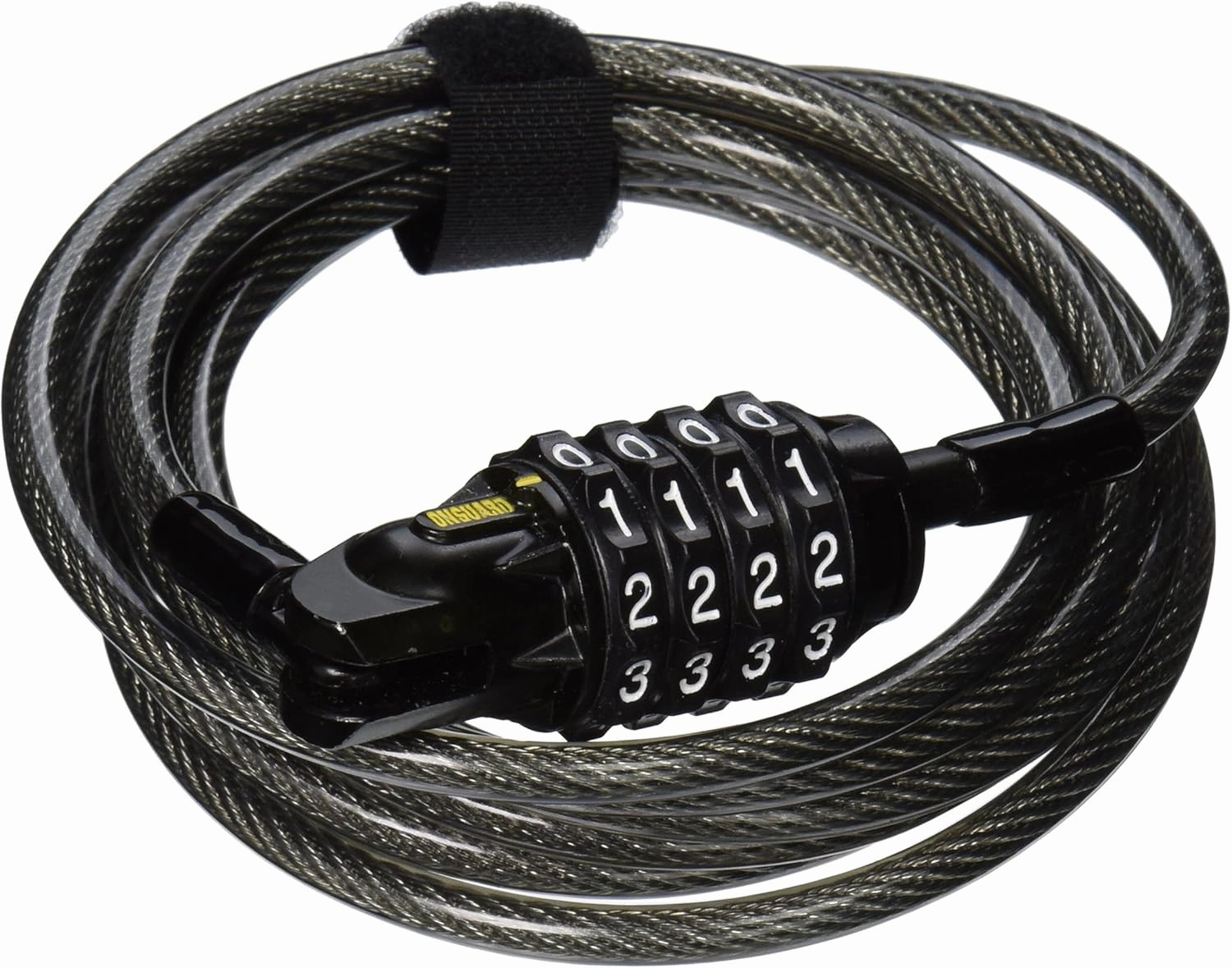 OnGuard 8062 Terrier 6mm x 7' Combination Lock Black