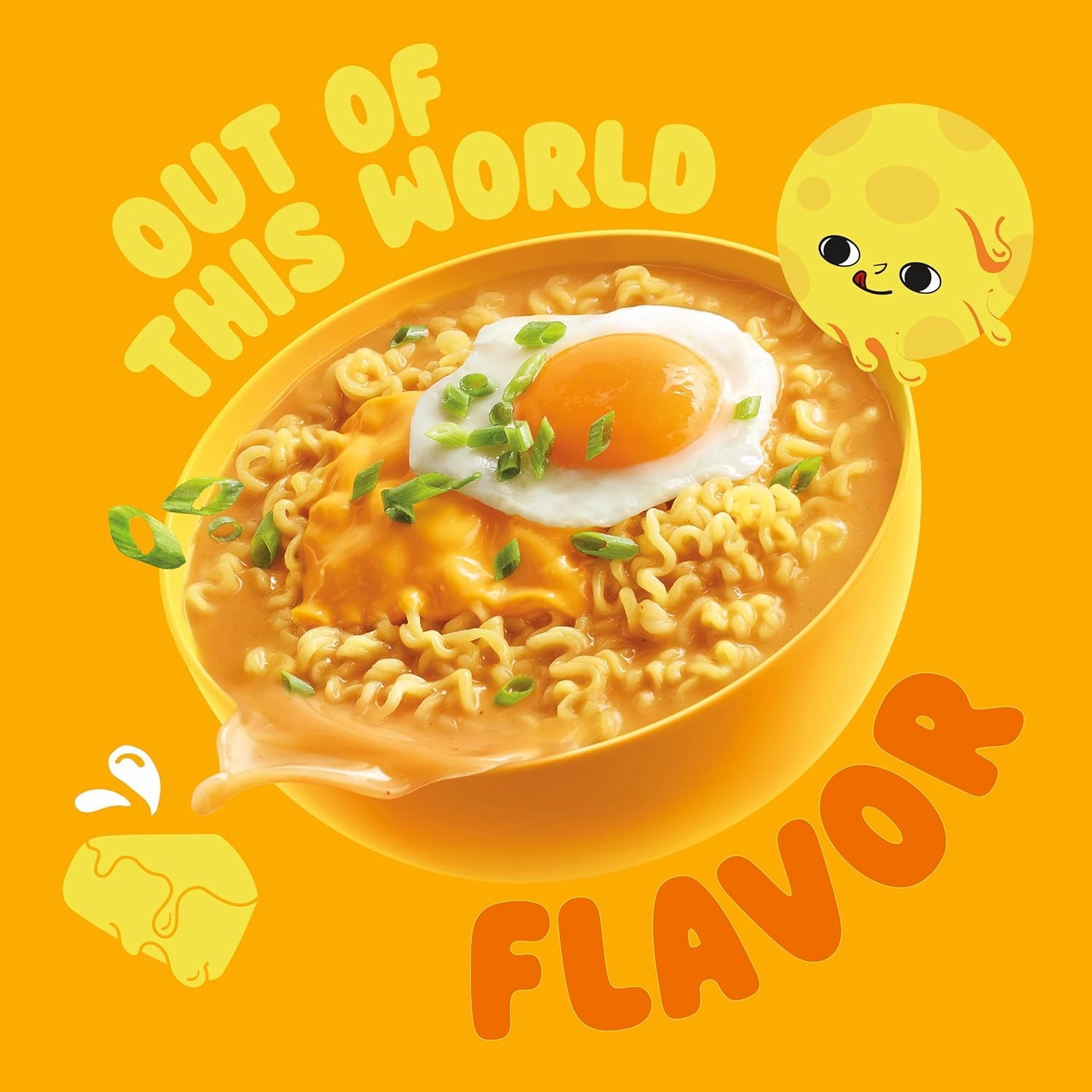 OTOKI Cheesy Ramen, Cheddar Flavor (8 Pack) | Non-Spicy, Creamy & Savory Korean Instant Noodles (PACK OF 8, Cheddar Flavor)