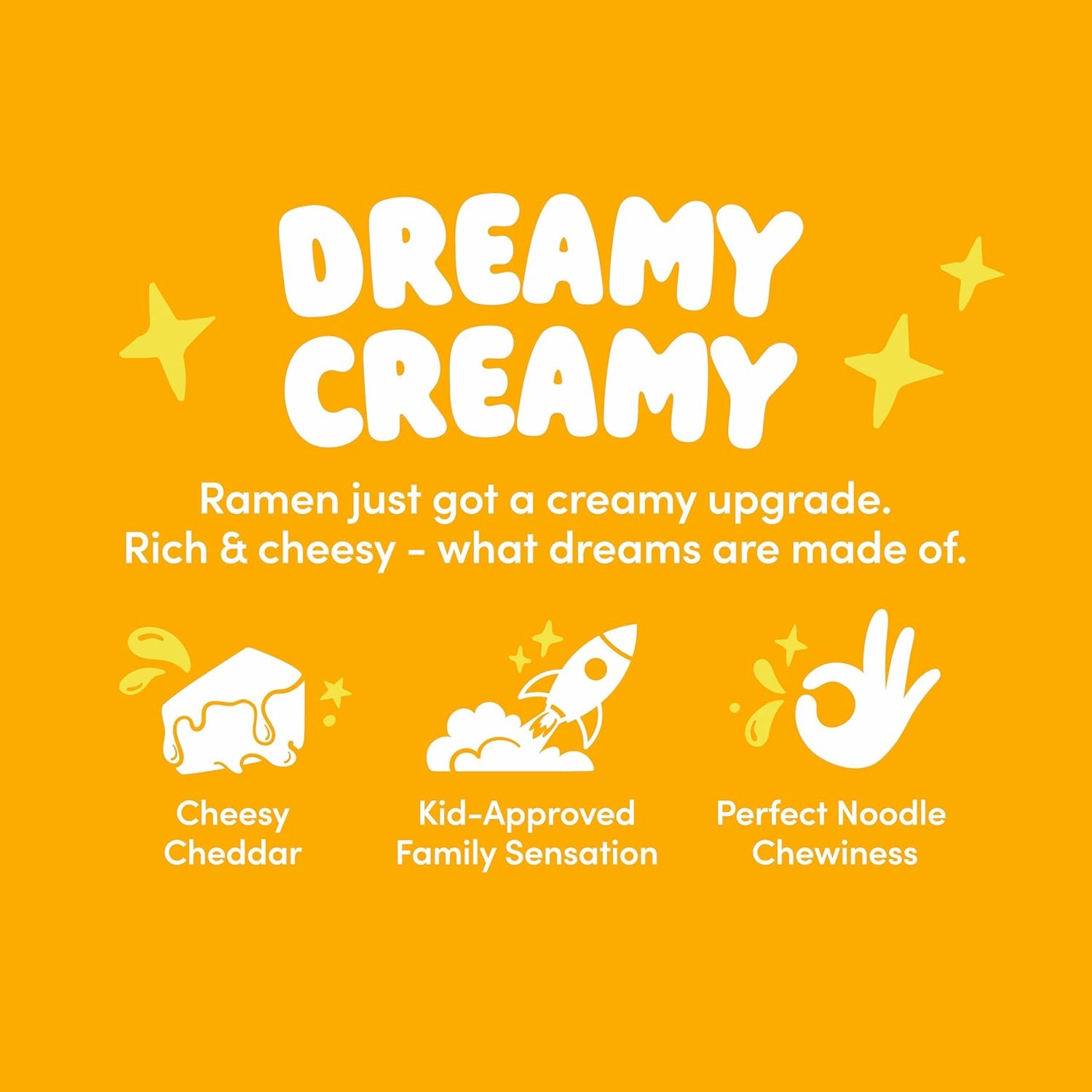 OTOKI Cheesy Ramen, Cheddar Flavor (8 Pack) | Non-Spicy, Creamy & Savory Korean Instant Noodles (PACK OF 8, Cheddar Flavor)