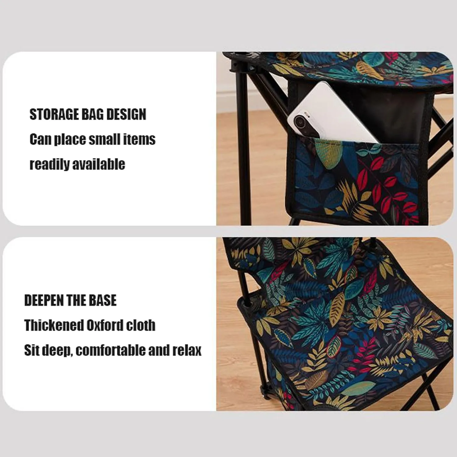 Outdoor Camping air Sets with Table, Aluminum Alloy Folding Camp Table and airs Side Pockets Carry Bags, for Fishing Hiking Sports