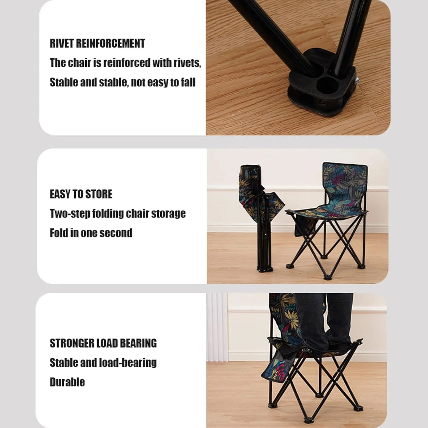 Outdoor Camping air Sets with Table, Aluminum Alloy Folding Camp Table and airs Side Pockets Carry Bags, for Fishing Hiking Sports