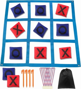 Outdoor Games, Giant Tic Tac Toe Bean Bag Toss for Family and Adults Outside Field Day Birthday Party Backyard Family Reunion Carnival Yard Lawn Easter Fall Festival Beach Fun Games