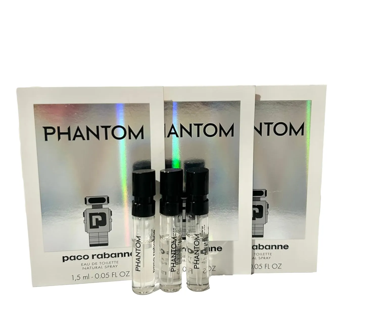 Paco Rabanne PHANTOM EDT MEN spray vial perfume 1.5 ml / 0.05 fl oz - Set of 3 (9307)