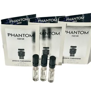 Paco Rabanne PHANTOM PARFUM MEN spray vial perfume 1.5 ml / 0.05 fl oz - Set of 3