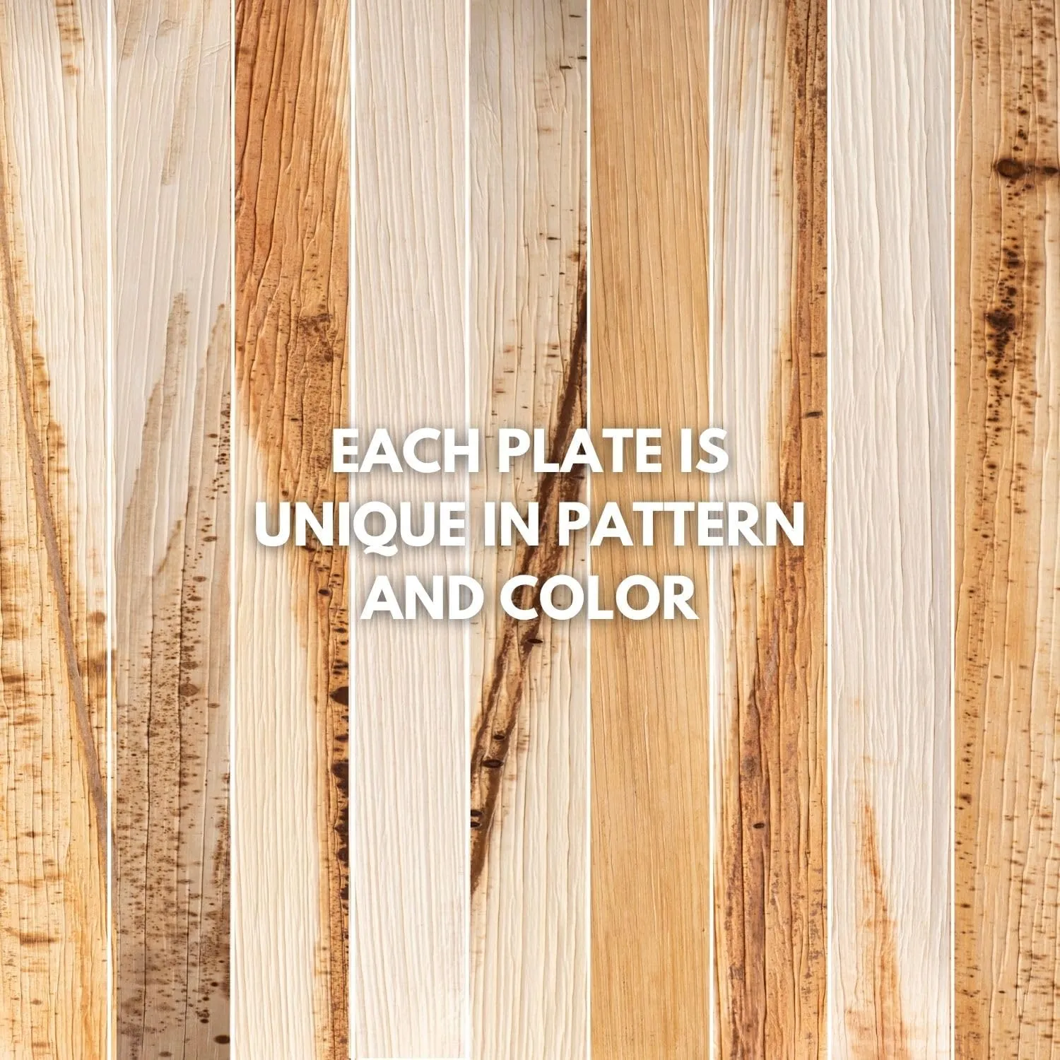 Palm Leaf Plates 10 Inch & 8 Inch Square Bamboo Plates with Cutlery [50-Pack] - Biodegradable and Compostable Set for Appetizer and Dinner with Wood Forks and Knives