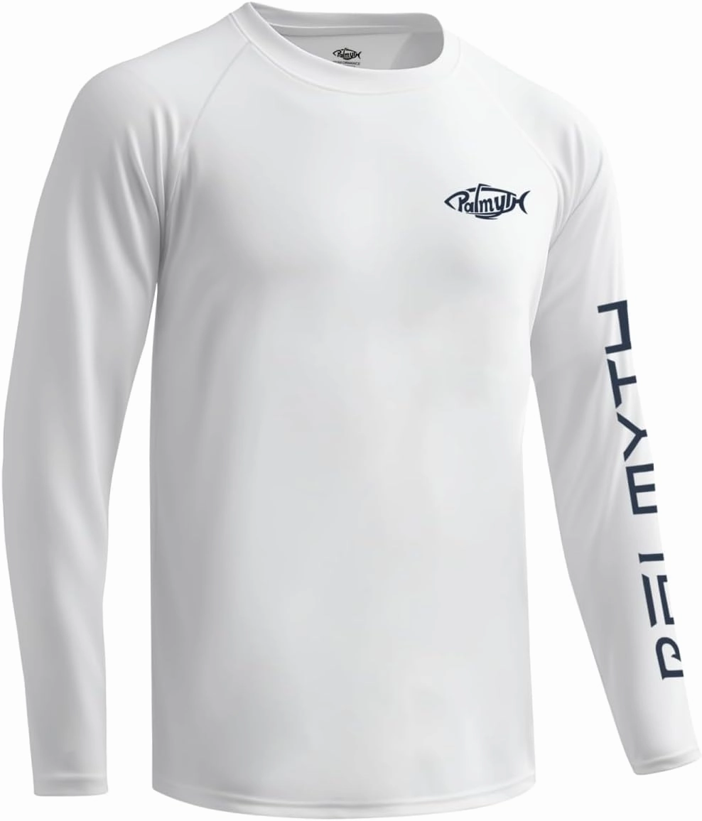 Palmyth Fishing Shirts for Men Long Sleeve Sun Protection Shirts UV UPF 50  T-Shirt Quick Dry