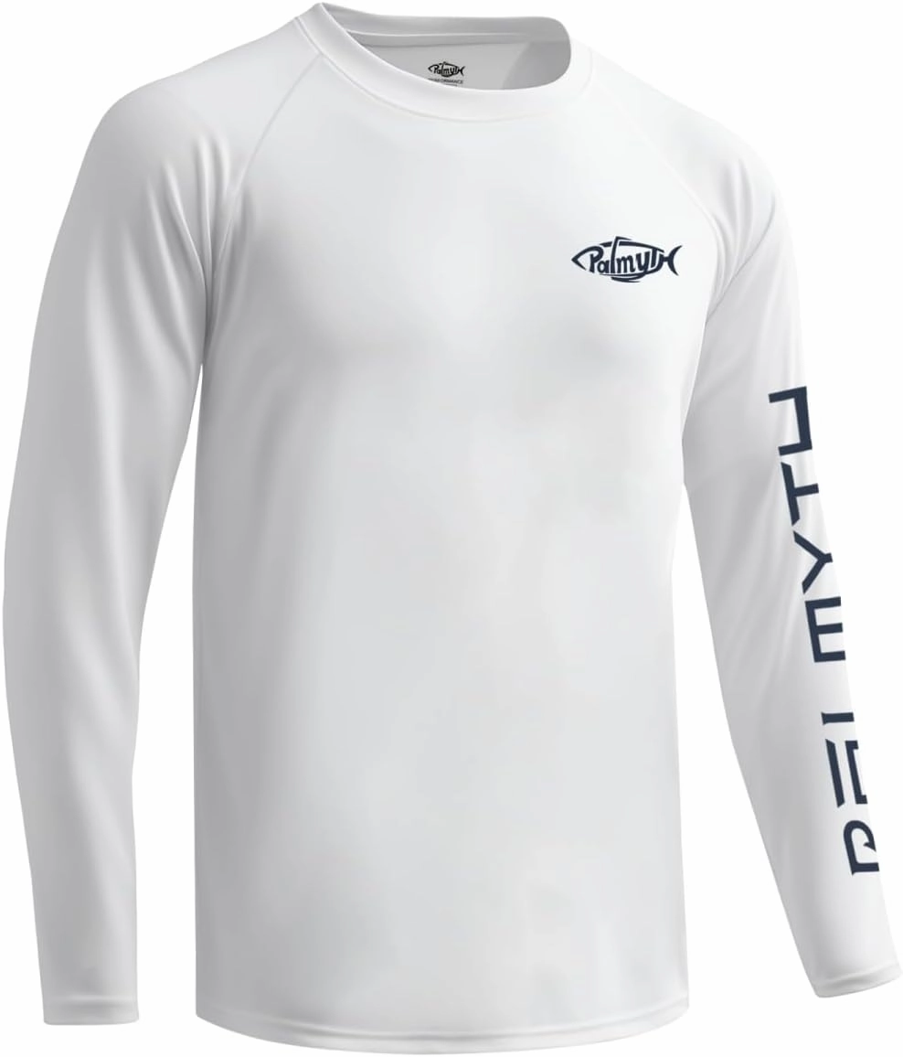 Palmyth Fishing Shirts for Men Long Sleeve Sun Protection Shirts UV UPF 50  T-Shirt Quick Dry