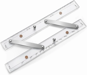 Parallel Ruler Marine Navigation Tool with Clear Scales Parallel Ruler with Brushed Aluminum Arms Nautical Charts Navigation Tools for Boat Ship Drawing(12 Inch)