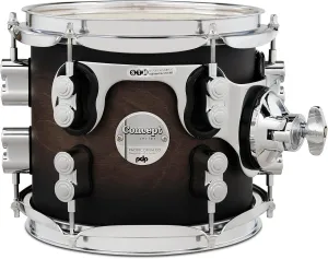 PDP Concept Maple 7x8 Suspended Tom Satin Charcoal Burst Lacquer with Chrome Hardware