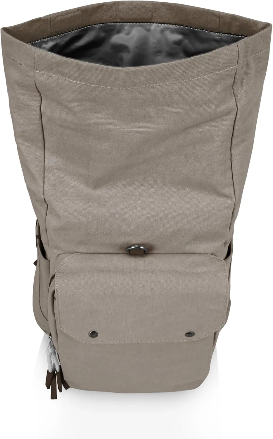 PICNIC TIME NFL San Francisco 49ers Carmel Roll Top Picnic Backpack Cooler, Canvas Cooler Bag, Picnic Basket Set with Cooler Backpack, (Gray)