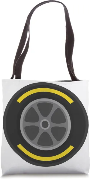 Pit Crew Box Motorsports Racing Medium Yellow Compound Tyres Tote Bag