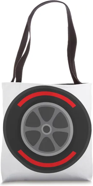 Pit Crew Box Motorsports Racing Soft Red Compound Tyres Tote Bag