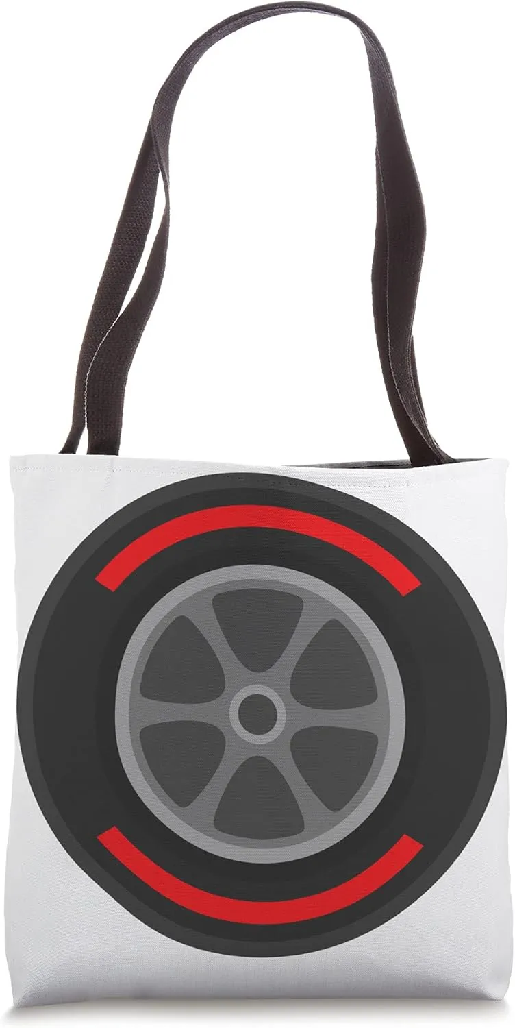 Pit Crew Box Motorsports Racing Soft Red Compound Tyres Tote Bag