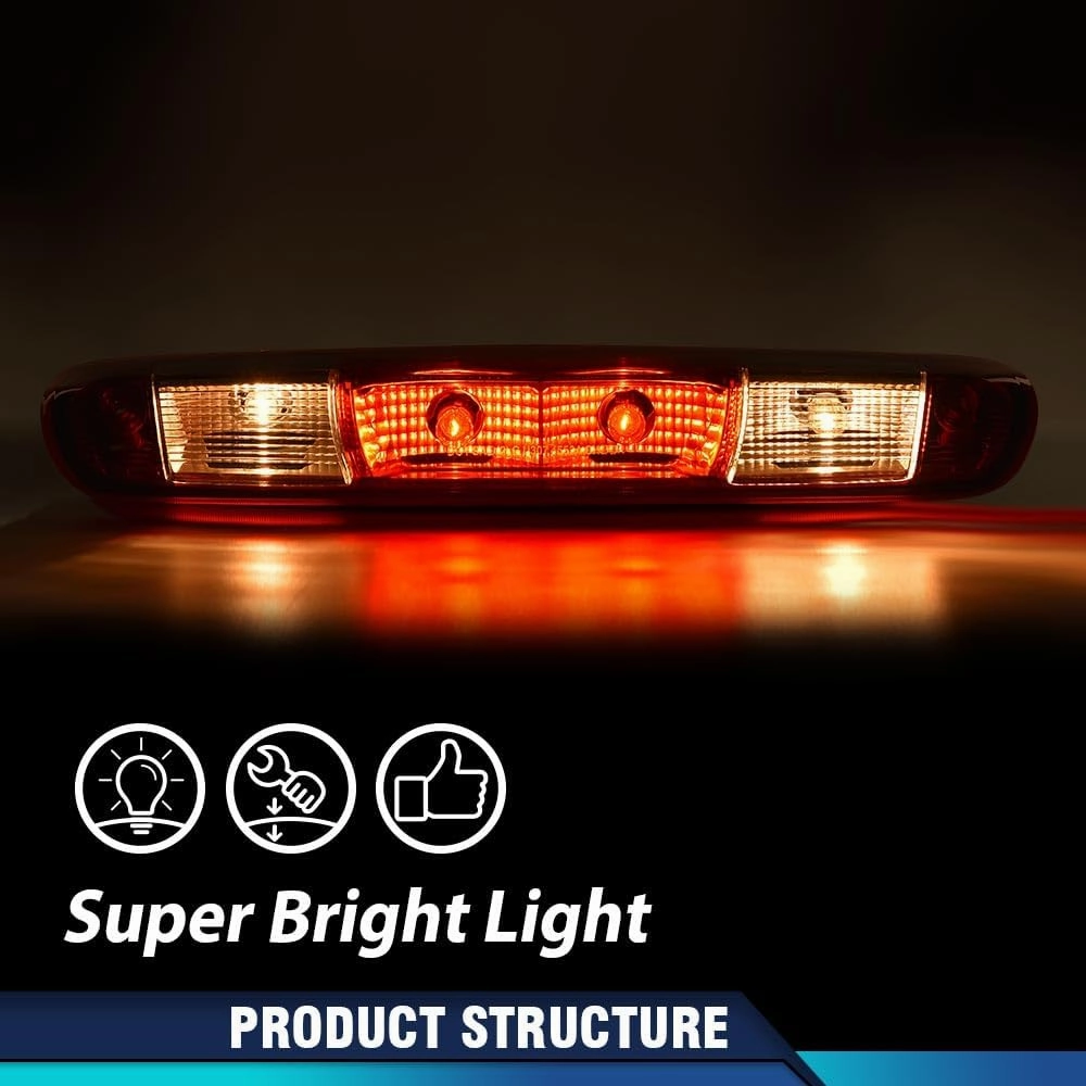 PIT66 Third Brake Light 3rd Cargo Lamp High Mount Stop Light Compatible with Chevy Silverado GMC Sierra 1500 2008-2013/Fit Chevy Silverado GMC Sierra 2500 HD 3500 HD 2008-2014 25890530