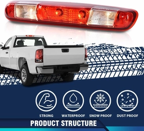 PIT66 Third Brake Light 3rd Cargo Lamp High Mount Stop Light Compatible with Chevy Silverado GMC Sierra 1500 2008-2013/Fit Chevy Silverado GMC Sierra 2500 HD 3500 HD 2008-2014 25890530