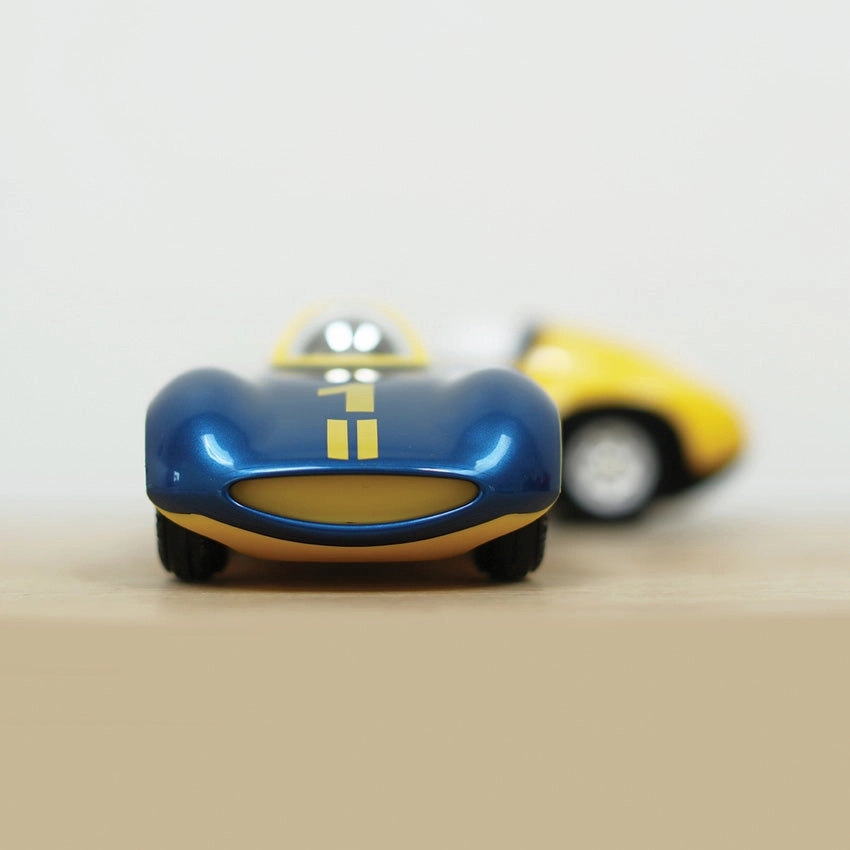 Playforever Mini Speedy Boy Car (Metallic Blue & Yellow)