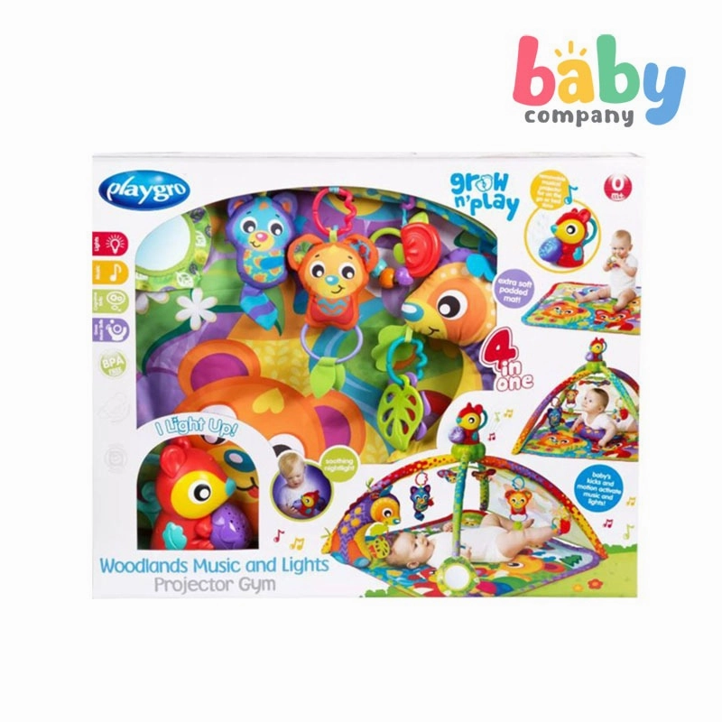 Playgro Woodlands Music And Lights Projector Gym