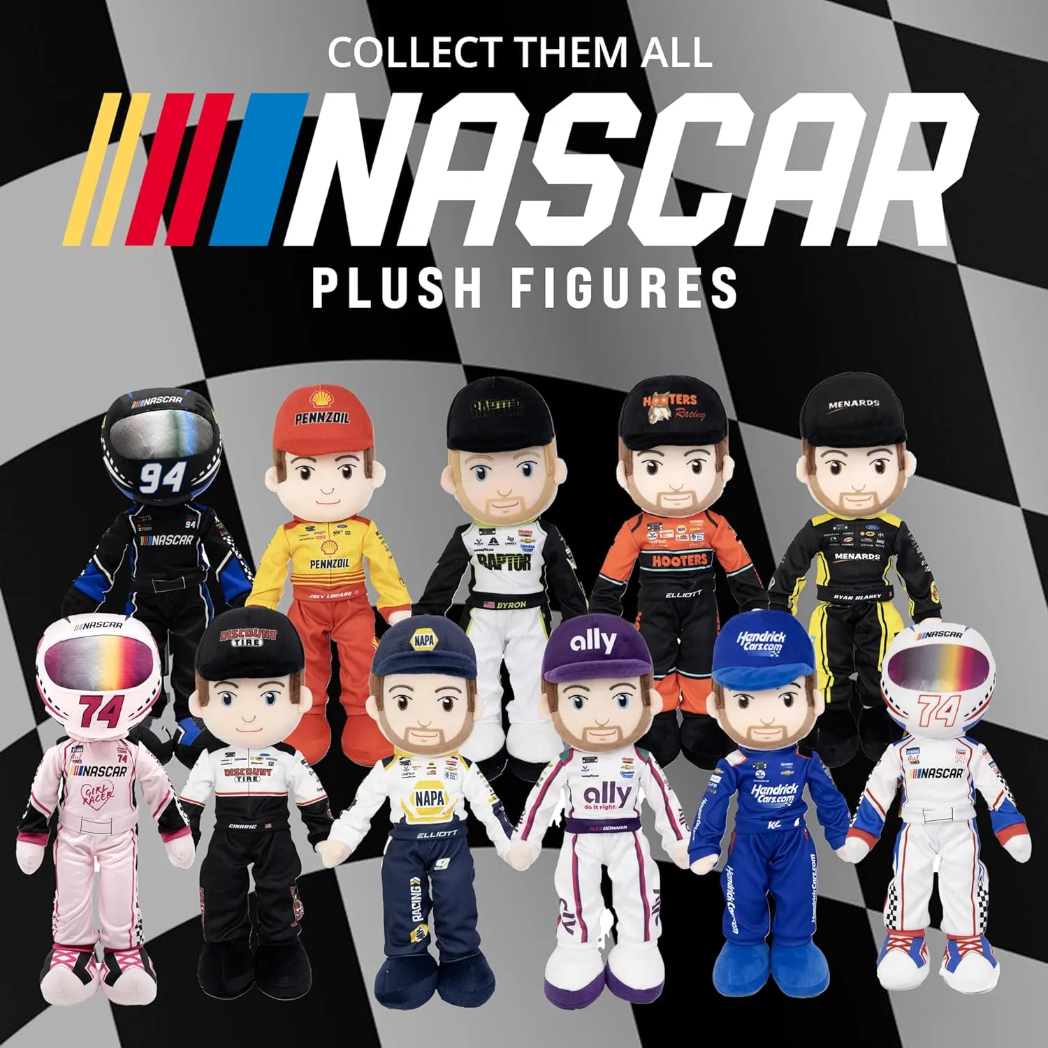 Playtime by Eimmie NASCAR-Themed Soft Baby Doll, 14-Inch Plush Racing Rag Doll for Kids, Team Penske Joey Logano Plush Figure, Fabric Stuffed Toy for All Ages