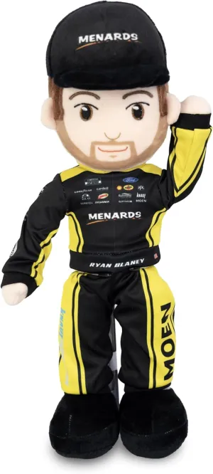 Playtime by Eimmie NASCAR-Themed Soft Baby Doll, 14-Inch Plush Racing Rag Doll for Kids, Team Penske Ryan Blaney (Menards) Motorsports Plush Figure, Fabric Stuffed Toy for All Ages