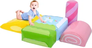 Playtime by Magifire Inflatable Climbing Blocks: Increase Motor Skills with This Dessert Themed 5-Piece Set, Climbing Toys for Toddlers, Safe for Kids with BPA-Free Plastic, Gifts for Toddlers 1-3