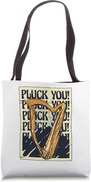 Pluck You Harpist Konghou Pedal Harp Lover Harp Player Tote Bag