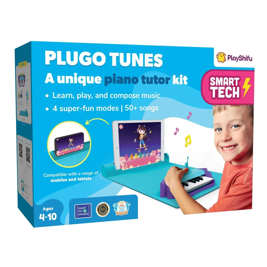 Plugo Tunes by PlayShifu (Kit App): Interactive Piano Starter Kit for Ages 4-10 | Educational Musical Toys for Early Childhood | Perfect Music/Musical Gift for Boys & Girls (Works with tabs/mobiles)