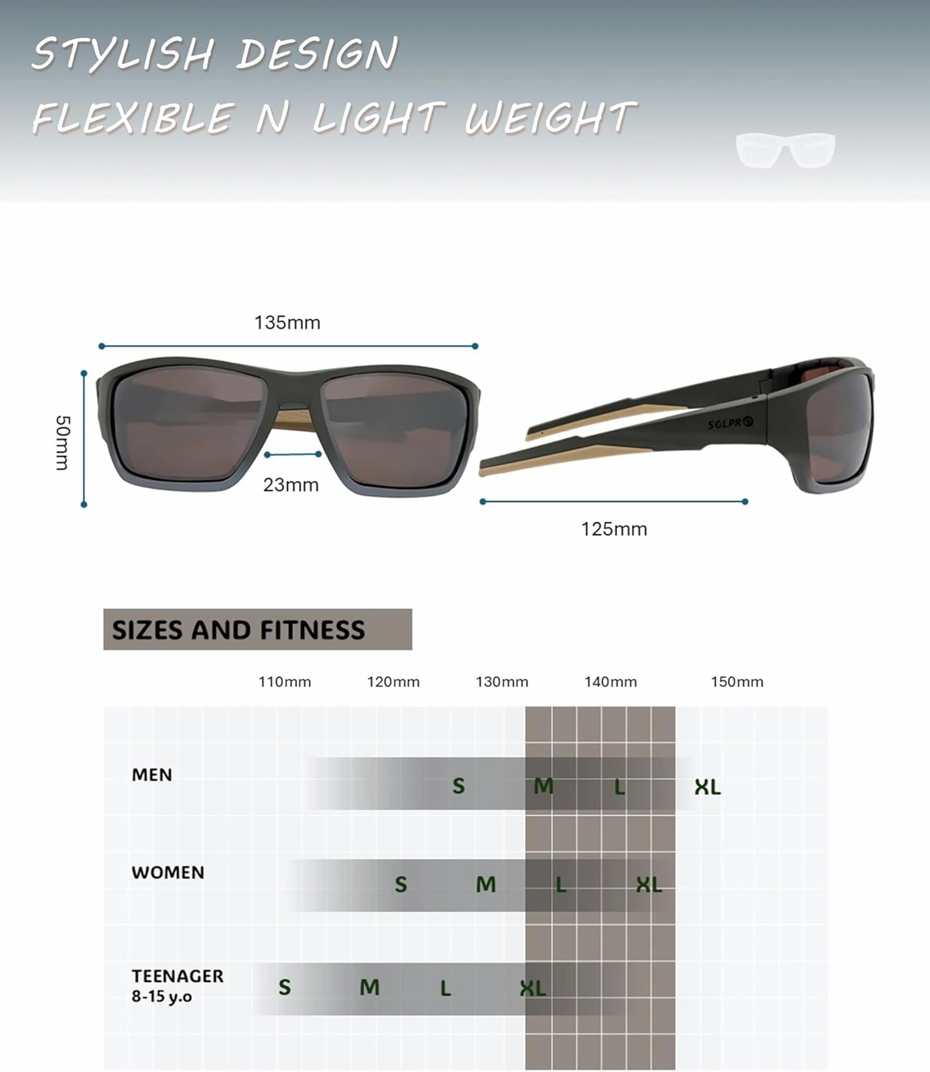 Polarized Sports Sunglasses Stylish designed Foam Padded UV Protection for Men and Women