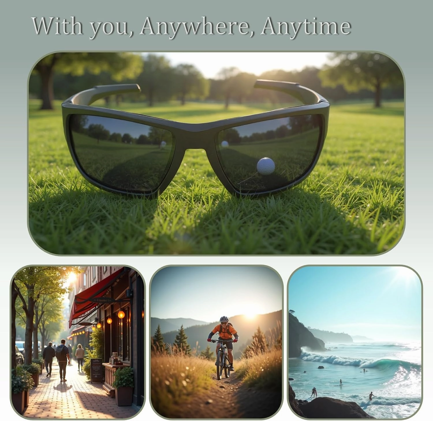 Polarized Sports Sunglasses Stylish designed Foam Padded UV Protection for Men and Women