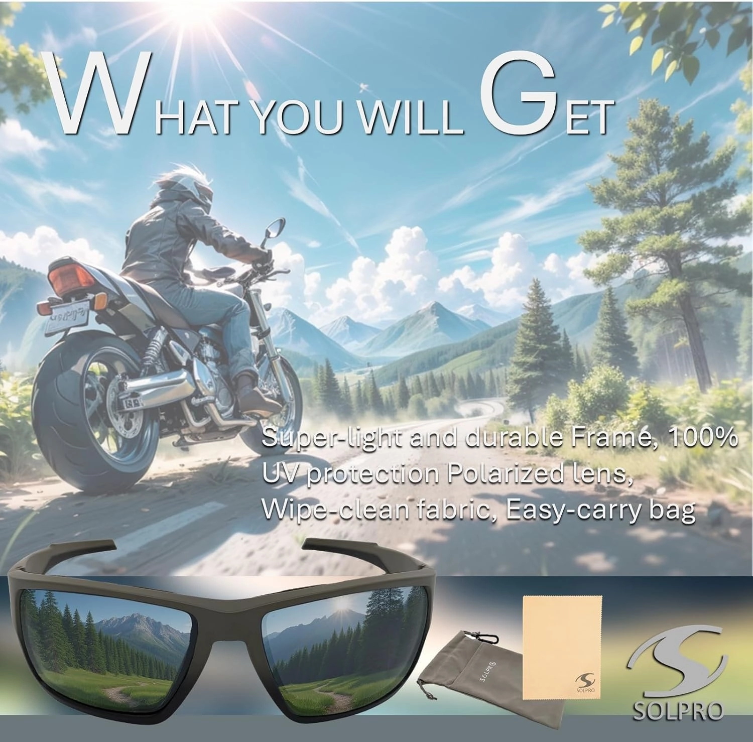Polarized Sports Sunglasses Stylish designed Foam Padded UV Protection for Men and Women