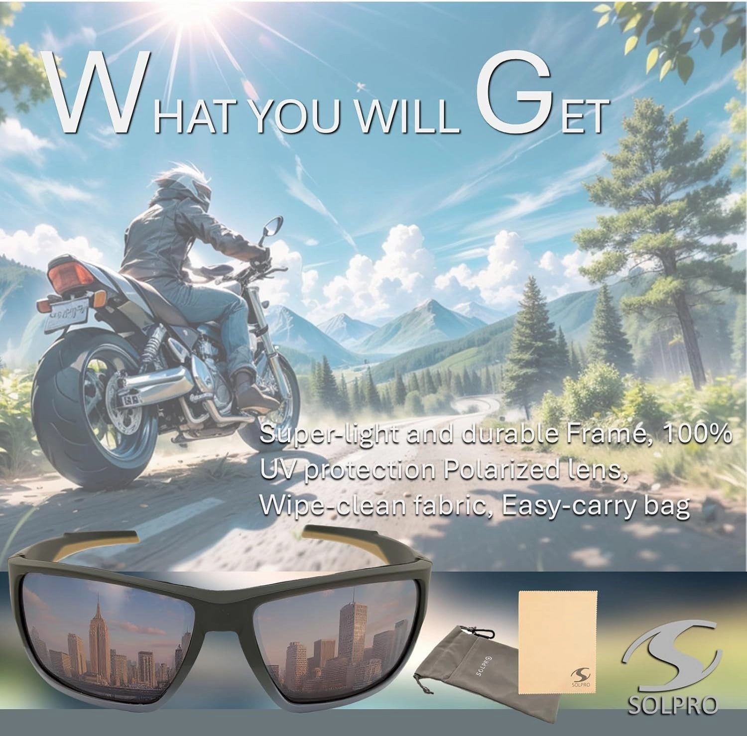Polarized Sports Sunglasses Stylish designed Foam Padded UV Protection for Men and Women