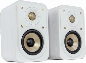 Polk Signature Elite ES10 Surround Loudspeaker - Hi-Res Audio Certified, Dolby Atmos & DTS:X Compatible, 1" Tweeter & 4" Woofer, Power Port Technology for Effortless Bass (Pair, Elegant White-Washed)