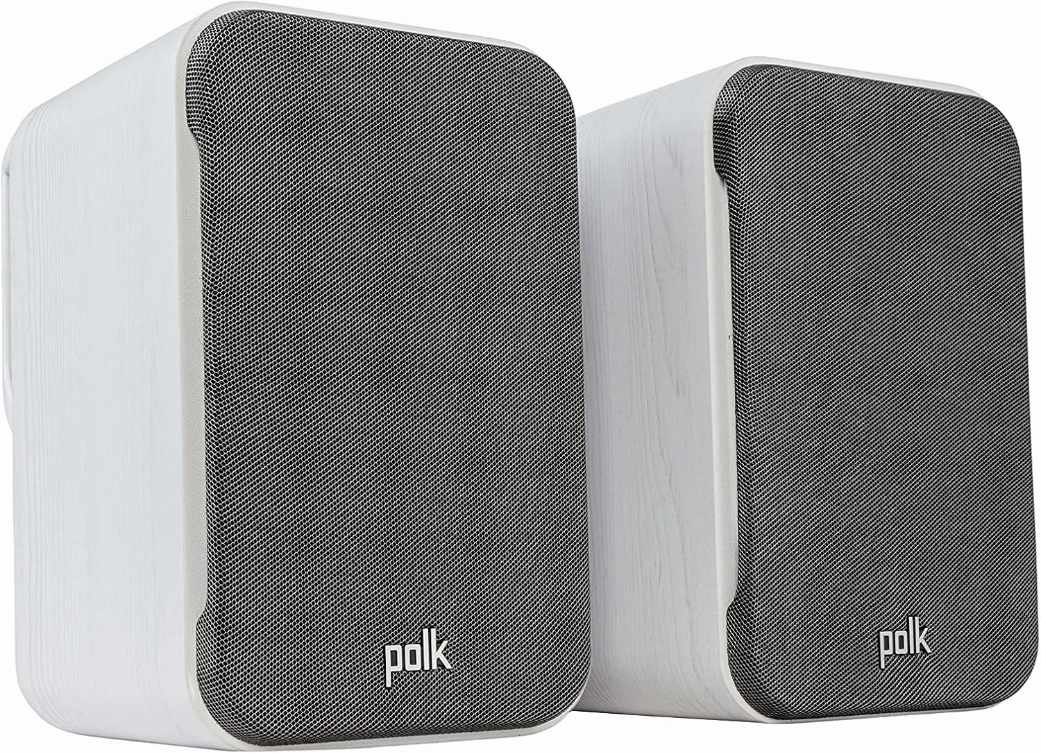 Polk Signature Elite ES10 Surround Loudspeaker - Hi-Res Audio Certified, Dolby Atmos & DTS:X Compatible, 1" Tweeter & 4" Woofer, Power Port Technology for Effortless Bass (Pair, Elegant White-Washed)