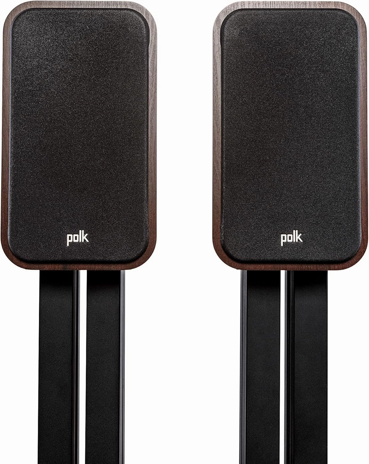 Polk Signature Elite ES20 Bookshelf Speaker - Hi-Res Audio Certified, Dolby Atmos & DTS:X Compatible, 1" Tweeter & 6.5" Woofer, Power Port Technology for Effortless Bass (Pair, Contemporary Walnut)