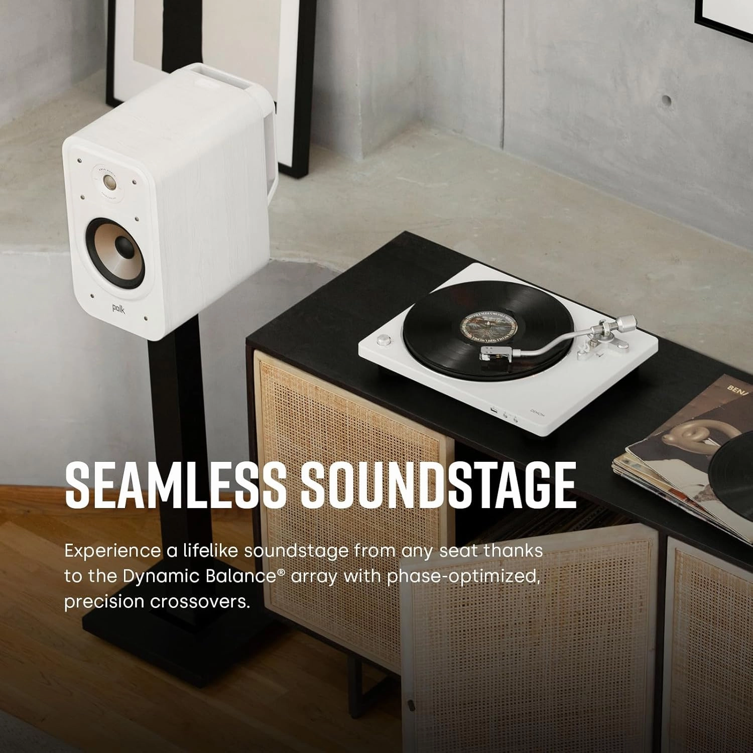 Polk Signature Elite ES20 Bookshelf Speaker - Hi-Res Audio Certified, Dolby Atmos & DTS:X Compatible, 1" Tweeter & 6.5" Woofer, Power Port Technology for Effortless Bass (Pair, Contemporary Walnut)