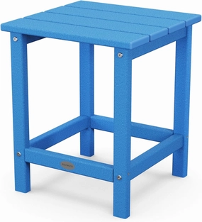 POLYWOOD Long Island 18" Side Table, Pacific Blue