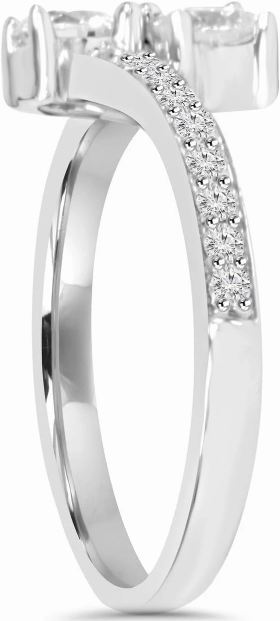 Pompeii 1CT 2 Stone Forever Us Lab Grown Diamond Engagement Ring 14k White Gold ((G-H),VS2-SI1)
