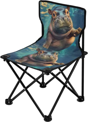 Portable Camping Folding Chairs Foldable Chair Small Hippo Lightweight Backpacking Outdoor Outside Fishing