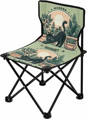 Portable Camping Folding Chairs Foldable Chair Small Cat Plant Lightweight Backpacking Outdoor Outside Fishing
