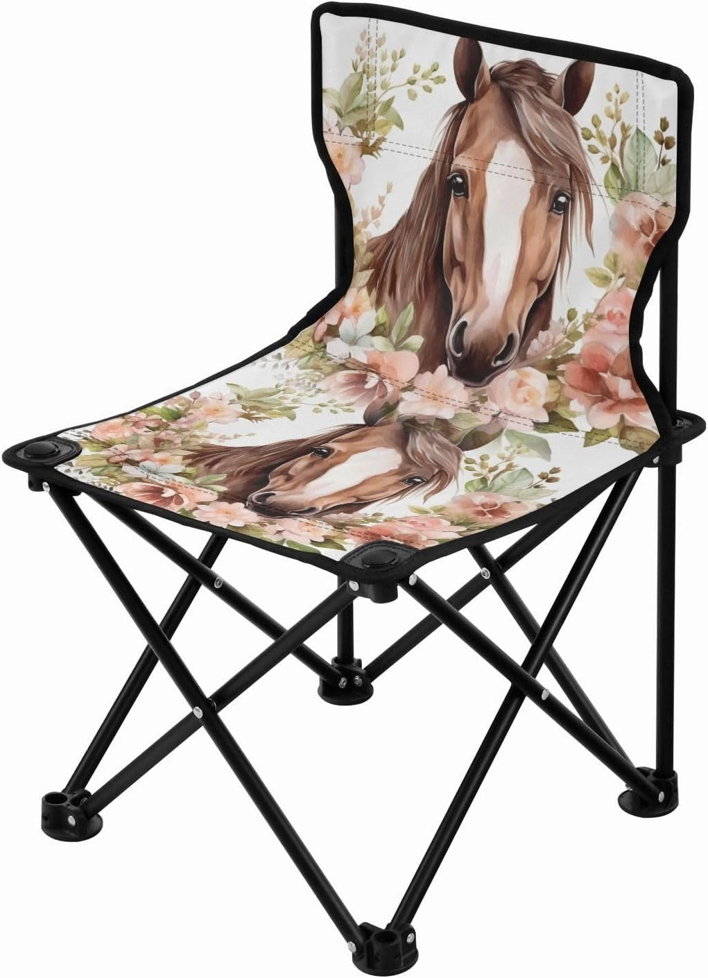 Portable Camping Folding Chairs Foldable Chair Small Horse Wreath Lightweight Backpacking Outdoor Outside Fishing