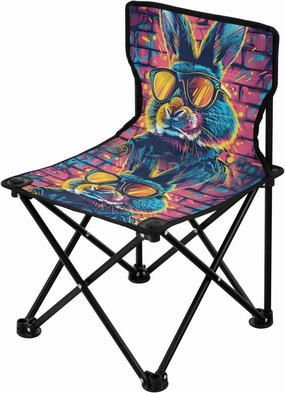 Portable Camping Folding Chairs Foldable Chair Small Rabbit Cool Funny Lightweight Backpacking Outdoor Outside Fishing