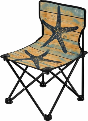 Portable Camping Folding Chairs Foldable Chair Small Starfish Silhouette Lightweight Backpacking Outdoor Outside Fishing
