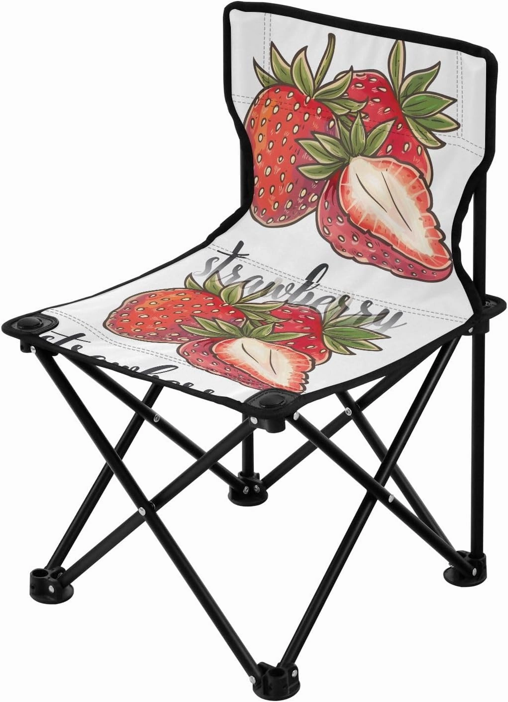 Portable Camping Folding Chairs Foldable Chair Small Strawberry Cartoon Lightweight Backpacking Outdoor Outside Fishing
