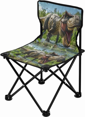 Portable Camping Folding Chairs Foldable Chair Small Tyrannosaurus Wild Lightweight Backpacking Outdoor Outside Fishing