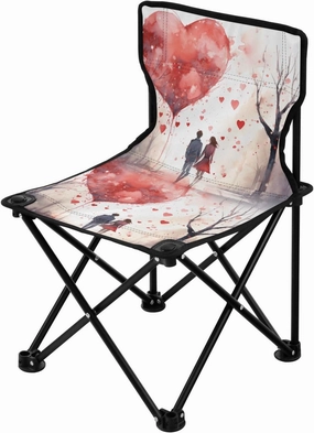 Portable Camping Folding Chairs Foldable Chair Small Valentine's Day Couples Lightweight Backpacking Outdoor Outside Fishing