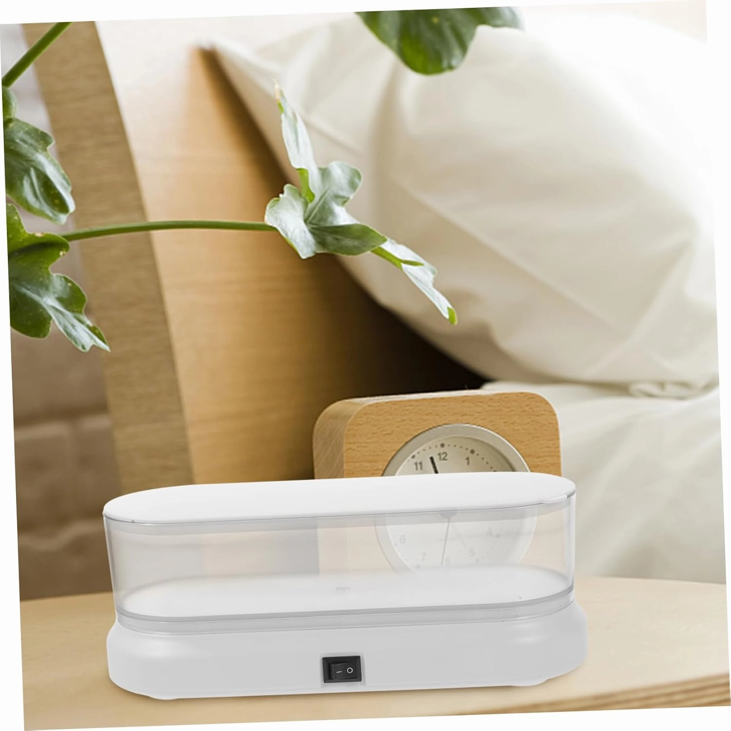 Portable Eyeglasses Electric Watch Cleaning Box with Suction Cup Multi Functional Jewelry and Eyeglass Washer Compact for Glasses Wearers